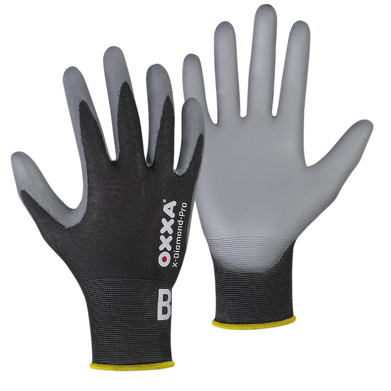 OXXA® X-Diamond-Pro 51-770 handschoen - Snijbestendig - Dyneema vezels - Grijs/Zwart - Maat 9/L